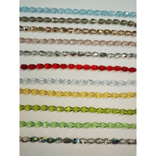 [XA001]チェコビーズ ファイアポリッシュ　ドロップ7×5mm（10ヶ）