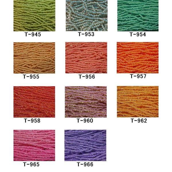 [AA002]TOHOシードビーズ 糸通し丸大ビーズ・《着色ラスター》T-945/953〜966【ト...