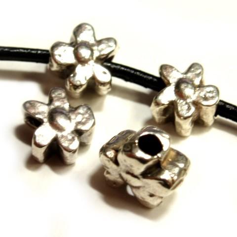 [CH010]メタルビーズ フラワーパーツ X9 4ケ[RPT]