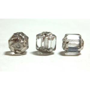 [XA001]チェコビーズ ダブルフェイス/ランタン 6mm クリスタル/S 6ケ[RPT]