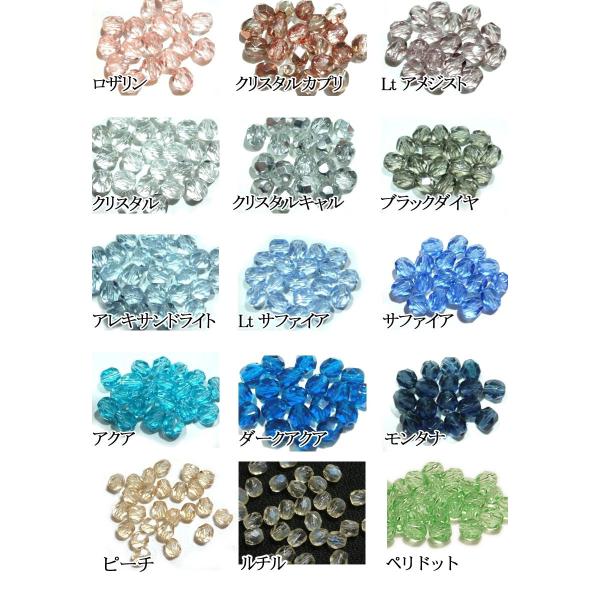 [XA001]チェコビーズ ファイアポリッシュ(3mm、4mm 30ケ / 5mm 25ケ / 6m...