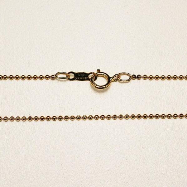 [IB001]14金ゴールドフィルド ボールチェーン型 1.2mm ネックレスチェーン 50cm[R...