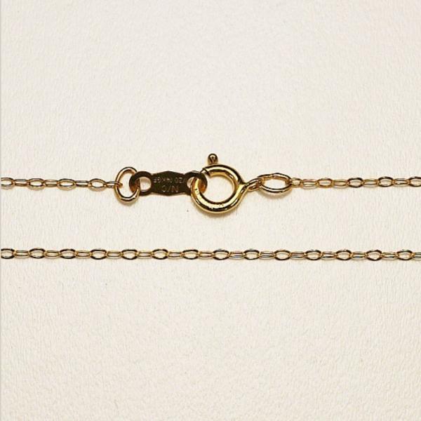 [IB001]14金ゴールドフィルド 平あずき型ネックレスチェーン（0.25×1.5mm） 45cm...