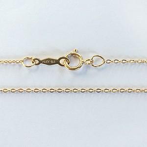 [IB001]14金ゴールドフィルド あずき型ネックレスチェーン（0.3×0.9mm） 50cm[R...