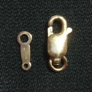 [IB001]14金ゴールドフィルド 9mmロブスター・板カンセット（丸カン1ケ付き）[RPT]
