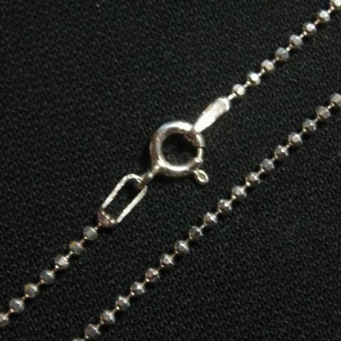[IA001]Silver925（純銀） シルバーネックレスチェーン40cm（1.2mm） カットボ...