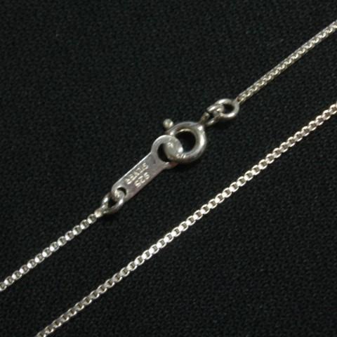 [IA001]Silver925（純銀） シルバーネックレスチェーン45cm 幅0.9mm ベネチア...