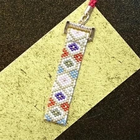 [VI001]ホビックス【ビーズキット】 西陣お守り根付（ストラップ）Part2 花菱紋 PB-28...