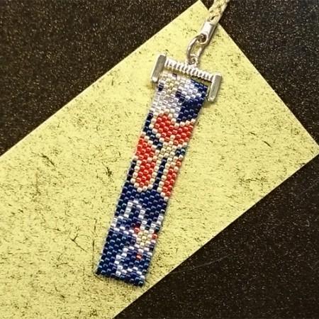 [VI001]ホビックス【ビーズキット】 西陣お守り根付（ストラップ）Part2 かたばみ紋 PB-...