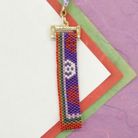 [VI001]ホビックス【ビーズキット】 西陣・十二単柄根付け〜杜若〜[RPT]