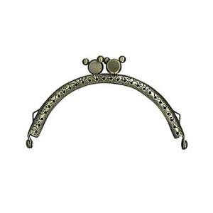 [VA004]INAZUMA 穴あきがま口・口金 丸型 唐草模様 アニマル型ひねり 10.5cm B...