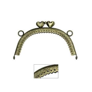 [VA004]INAZUMA 穴あきがま口・口金 くし型 ビスケットカット 唐草模様 ハート型ひねり...