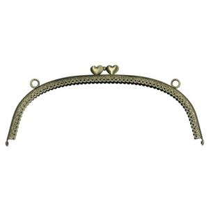 [VA004]INAZUMA 穴あきがま口・口金 くし型 ビスケットカット ハート型ひねり 唐草模様...