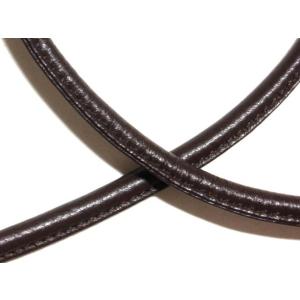 [CE004]片ステッチ皮ひも（ワンサイドステッチレザーコード） 16mm 10cm[RPT]