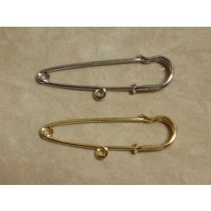 [CD001]カブトピン １つ穴 約45mm （ショールピン／ブローチピン／ストールピン／造花ピン）...