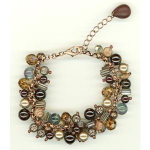 [JA002]〜キット〜 アンティーク風チェーンブレスレット・ガーネット[RPT]