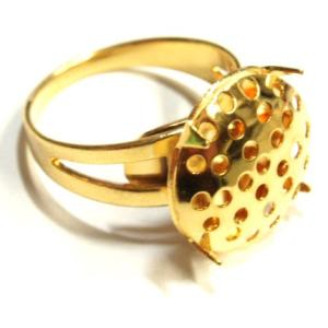 [EE002] 15mmシャワーフリーリング台（指輪パーツ） 1ケ[RPT]