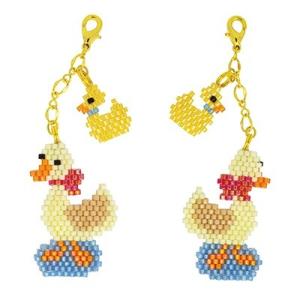 [BF003]MIYUKI ビーズキット リバーシブルシェイプドステッチキット（あひる）[RPT]