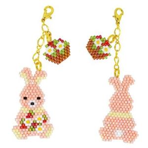 [BF003]MIYUKI ビーズキット リバーシブルシェイプドステッチキット（うさぎ）[RPT]