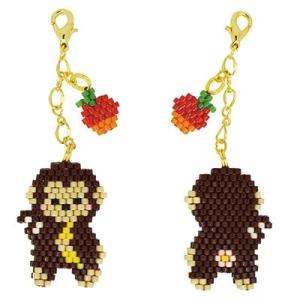 [BF003]MIYUKI ビーズキット リバーシブルシェイプドステッチキット（さる）[RPT]