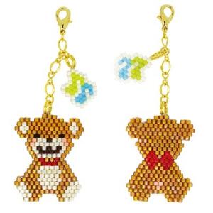 [BF003]MIYUKI ビーズキット リバーシブルシェイプドステッチキット（くま）[RPT]