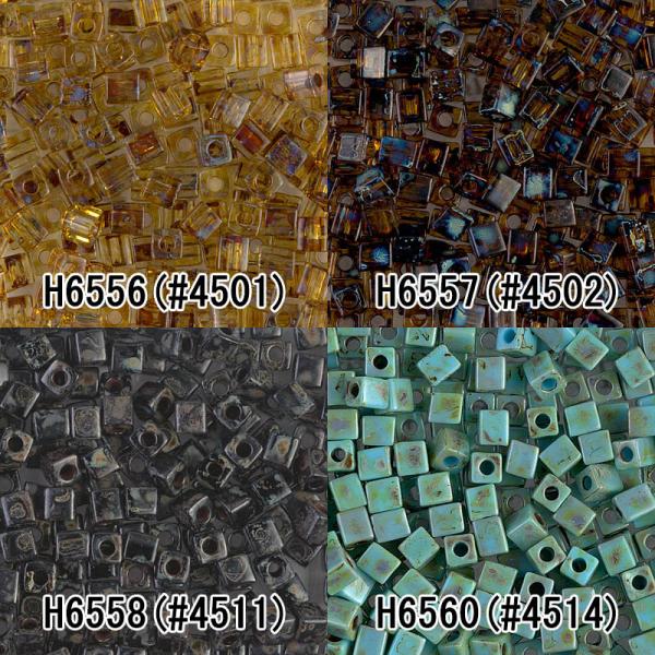 [BB006]MIYUKI ピカソ【スクエア】約7g(約70粒)【ミユキ／ピカソコーティンクビーズ】...