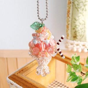 [BF004]MIYUKI ビーズキット スウィーツチャーム3 No.51ピーチパフェ[RPT]