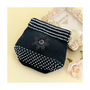 [VD001]オリムパス エミーグランデキット EG-109 お花のポーチ（黒）[RPT]