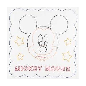 [VD001]オリムパス 刺し子キット 224（白） 花ふきんミッキーマウス[RPT]