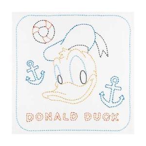 [VD001]オリムパス 刺し子キット 226（白） 花ふきんドナルドダック[RPT]