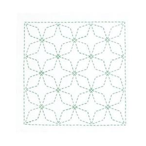 [VD001]オリムパス 刺し子キット 267（白）花ふきん 角七宝[RPT]