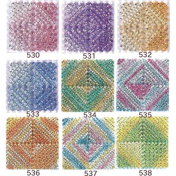 [VF001]メタリックヤーン ルビーＢ（530〜538） プチパック3m巻き【キャンバス手芸】[R...