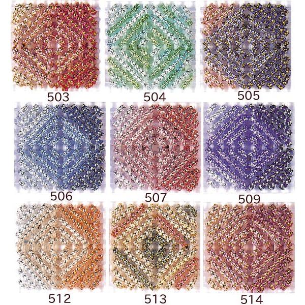 [VF001]メタリックヤーン ルビーA（503〜529） 50m巻き【キャンバス手芸】[RPT]