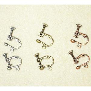 [EB001]4mm頭ネジバネイヤリング（アンティーク色）[RPT]