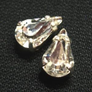 [DA104]スワロフスキークリスタライズ ビジュー 爪付きドロップ（しずく型） #4327 8×4...