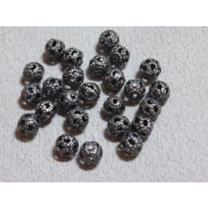 [AF009]TOHO α7163 メタルビーズ すかし玉 アンティークシルバー 4mm 25ケ[R...