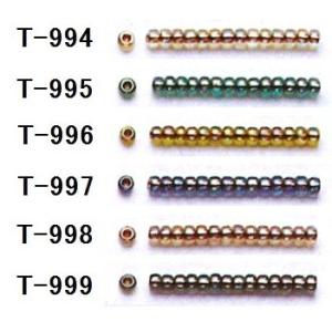 [AB001]TOHOシードビーズ 丸小/丸大 バラパック（約7g入）【20％OFF】《着色オーロラ...