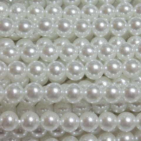 [AC002]TOHOパールビーズ(業務用) 白(No.200) 6mm 30インチ(約120粒)[...