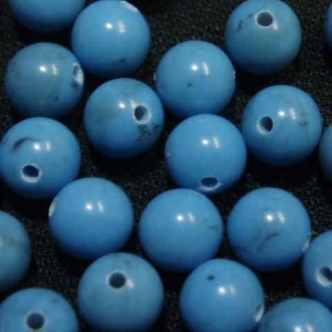 [CB003]アクリルビーズ ラウンド6mm ターコイズブルー 30ケ[RPT]