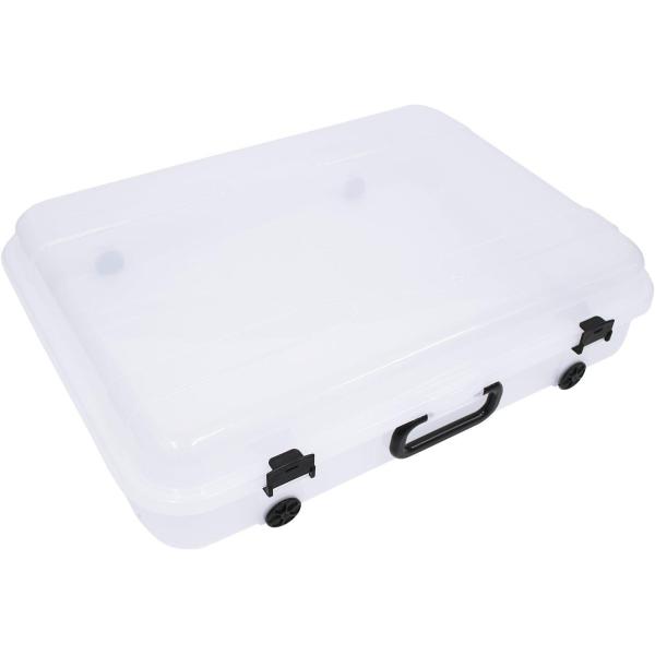 平和工業(Heiwa Kougyou) 押入れ収納 ケース クローズケース コロ付き クリア