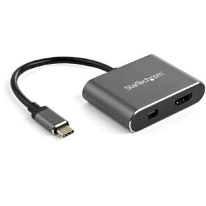 STARTECH.COM USB-C - Mini DisplayPort/HDMI変換アダプタ 4K/60Hz対応 USB Type-C接続HDMI/Mini DPアダプタ CDP2HDMDP