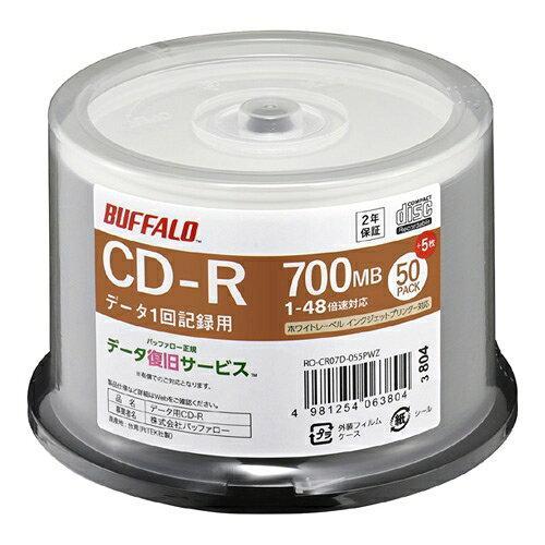BUFFALO バッファロー 光学メディア CD-R PCデータ用 法人チャネル向け 50枚+5枚(...