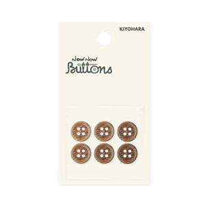 清原(KIYOHARA) ボタン ナウナウボタン ウッドボタン 合板 シャツ用 4つ穴 2022新作...