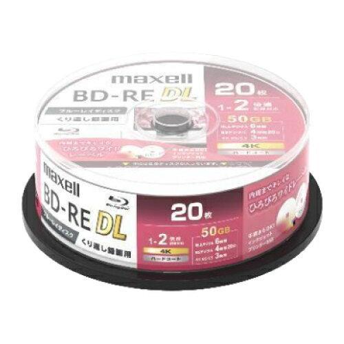 マクセル BEV50WPG.20SP 録画用BD-RE DL 1-2倍 20枚 50GB ホワイトレ...