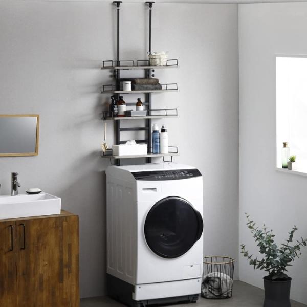 IRISOHYAMA アイリスオーヤマ ランドリーラック 洗濯機ラック 突っ張り式 幅約60cm 高...