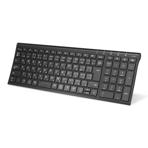 iClever IC-BK22-BK Bluetooth テンキー付きキーボード ブラック