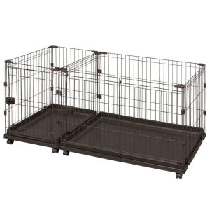 アイリスオーヤマ コンビネーションサークル ブラウン アイリスオーヤマ コンビネーションサークル 2段 ブラウン アイリス