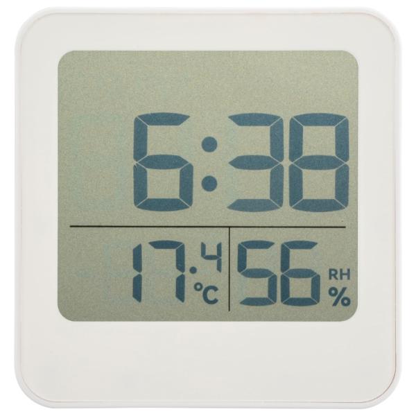 OHM オーム電機 お風呂クロック＆温湿度計(単4形×2本使用/防水性能IPX4/ホワイト) HB-...