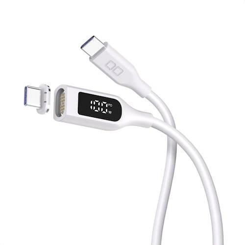 納品先に法人名必須 ディスプレイ表示付き マグネットシリコンケーブル CtoC 100W 1m(CI...