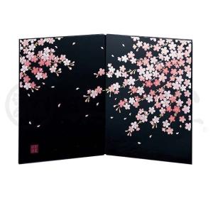 中外陶園 蒔絵屏風(桜・大) (Y2434)